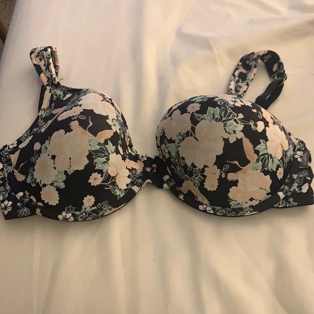 Black printed bra NWT